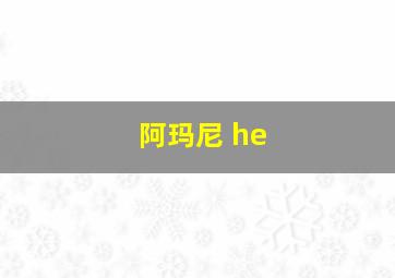 阿玛尼 he